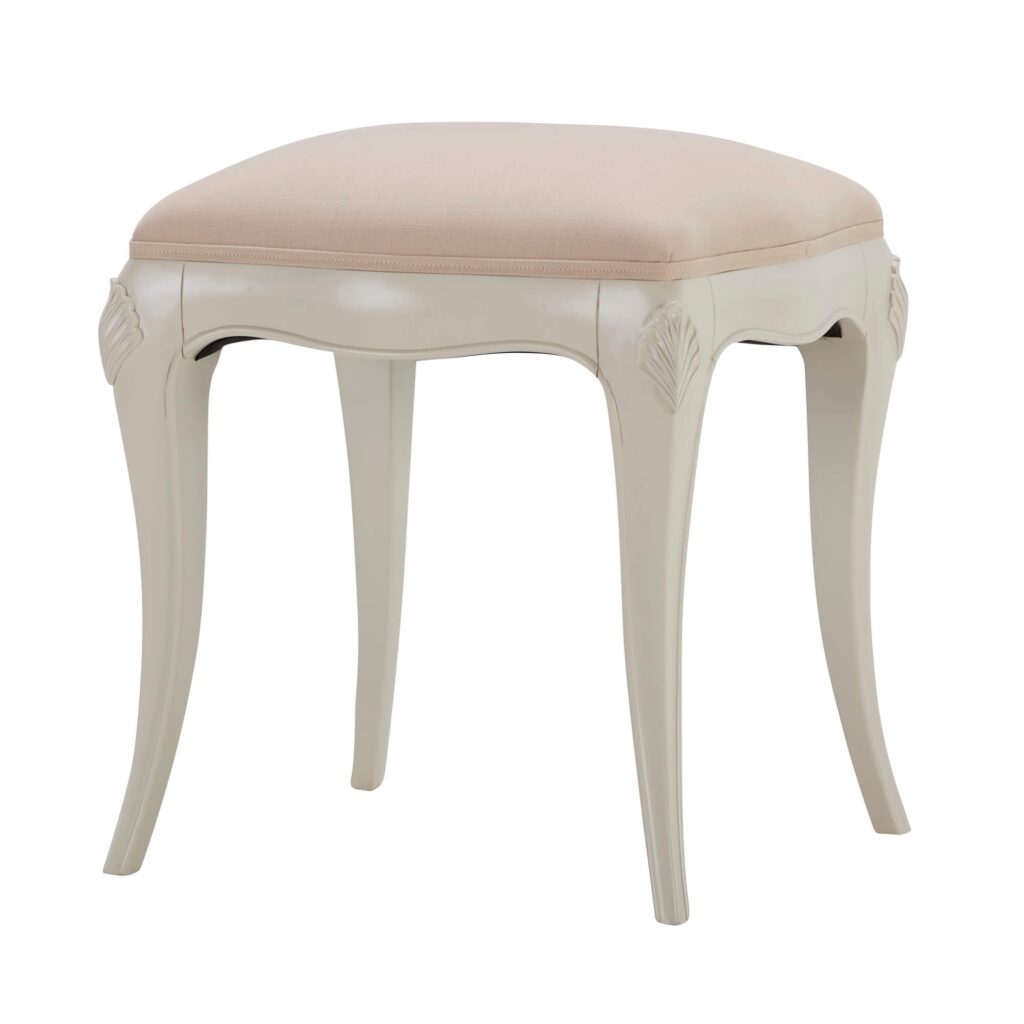 Limoges Painted Upholstered Stool